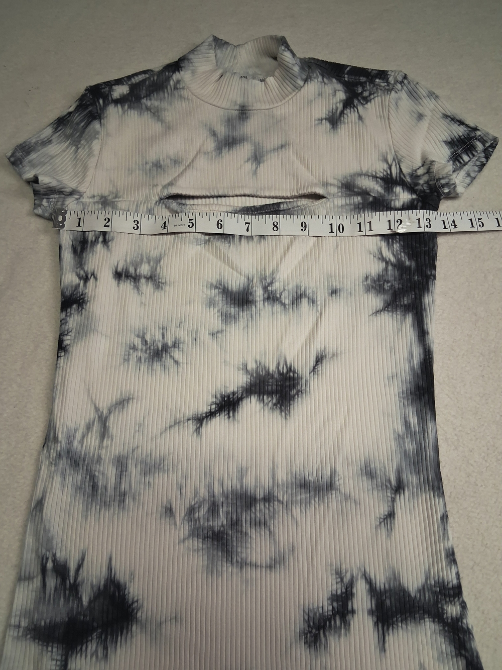 Garage Black & White Tie-Dye Ribbed Mini Dress - Picture 5 of 6